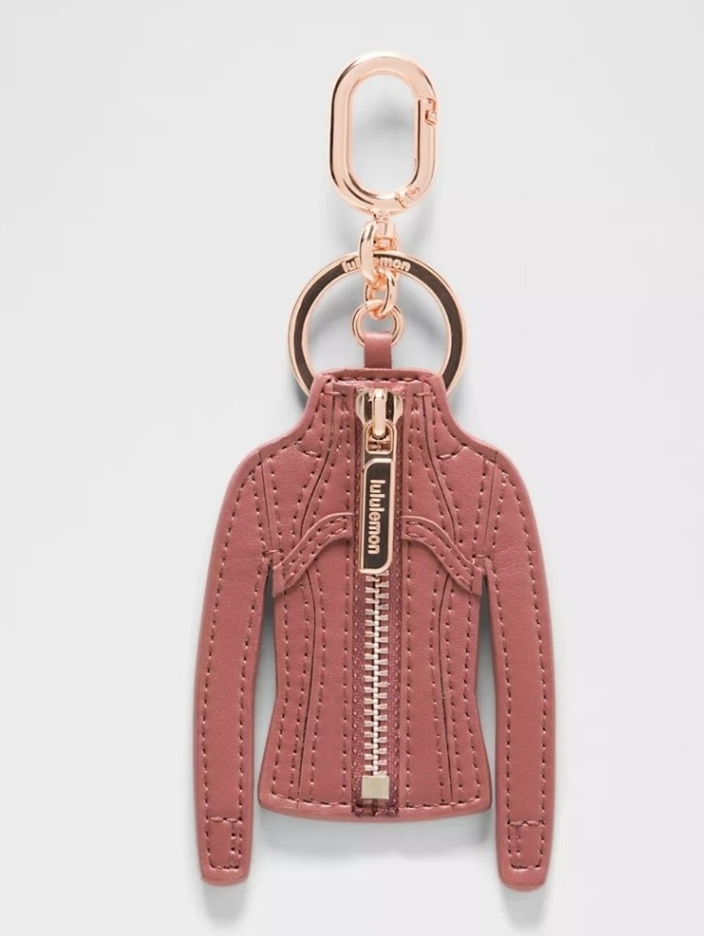 lululemon athletica Define Jacket Keychain - Dusty Rose with Gold Hardware
